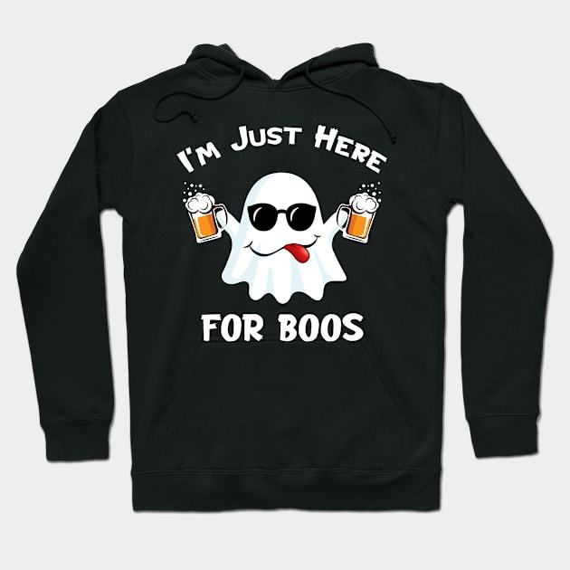 'I'm Just Here For Boos' Funny Beer Drinking Boos Hoodie by ourwackyhome